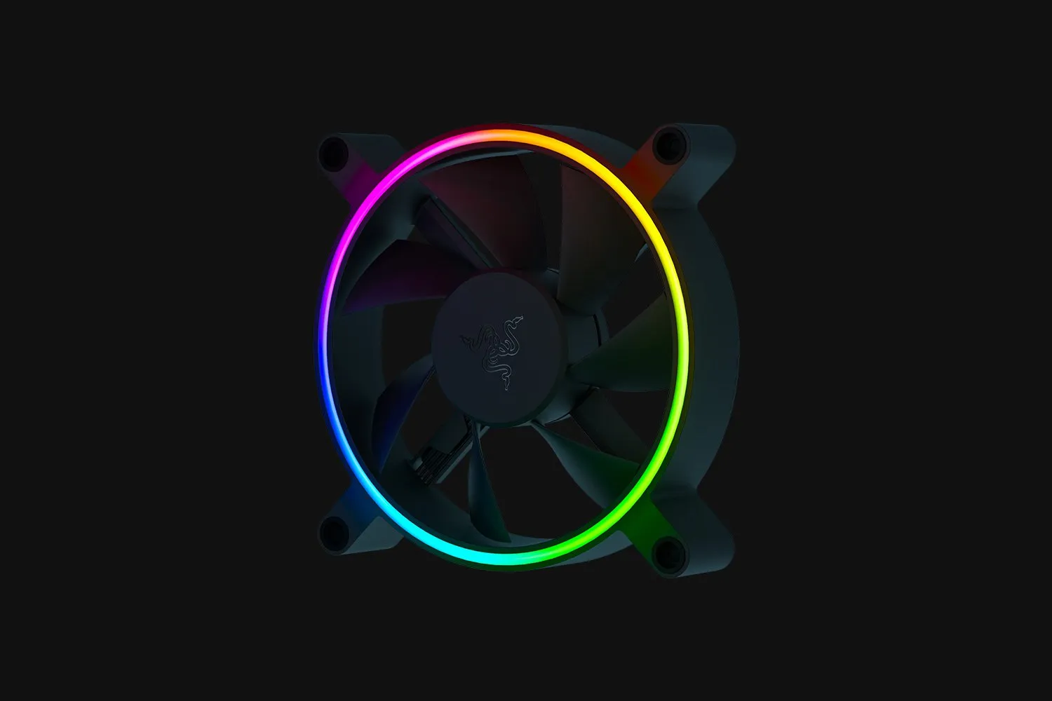 Razer Kunai Chroma, ARGB, PWM, 120mm - chassi fl&auml;kt, svart