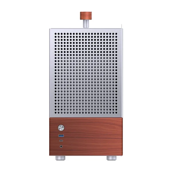Jonsbo T6 Tempered Glass, Wood -Mini-ITX -kotelo, Harmaa