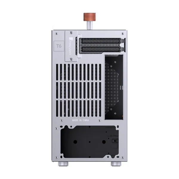 Jonsbo T6 Tempered Glass, Wood -Mini-ITX -kotelo, Harmaa