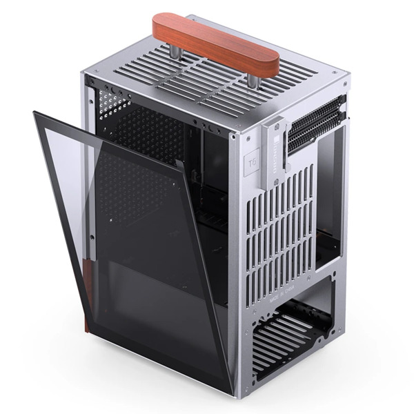 Jonsbo T6 Tempered Glass, Wood -Mini-ITX - case, Grey