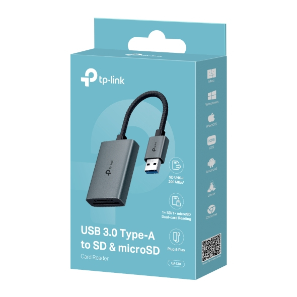 TP-Link UA430 USB 3.0 Type-A to SD & microSD - kortläsare