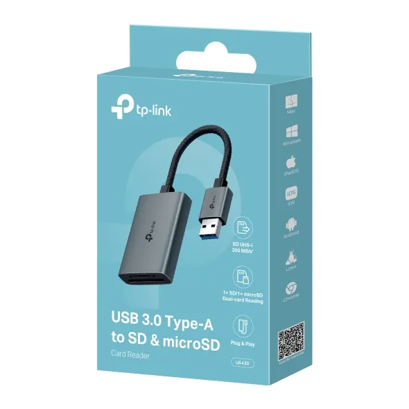 TP-Link UA430 USB 3.0 Type-A to SD &amp; microSD - card reader
