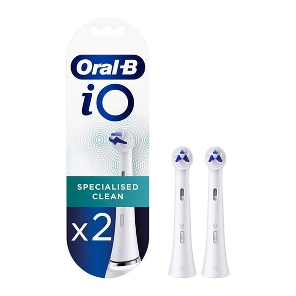 Oral-B iO Specialised Clean 2 pcs Replacement Toothbrush Heads, White