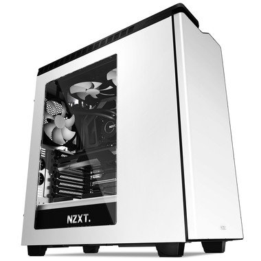 NZXT H440W miditower chassi, f&ouml;nster, Vit