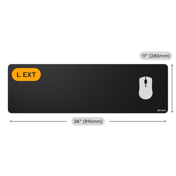 Glorious Mouse Pad 2 Large Extended - Edgeless -  Black