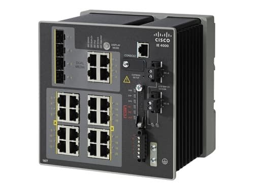 Cisco IE-4000-16T4G-E - Managed industrial Ethernet switch, Black