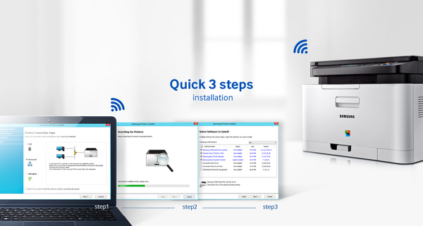 Samsung Xpress C480W LAN/Wi-Fi, A4 - colour laser printer