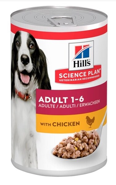 Hill's Science Plan Adult Chicken, Wet food for dogs, 370g