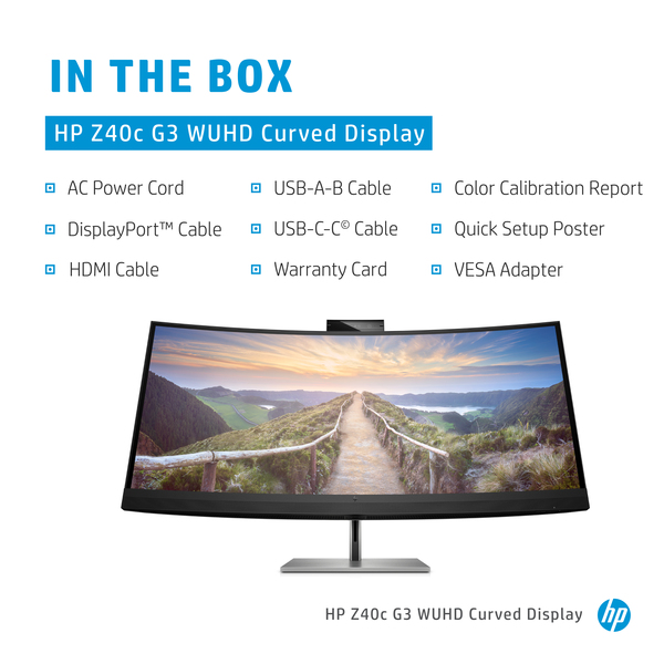 HP 40" Z40c G3 Conferencing, 5120x2160px, IPS - curved monitor