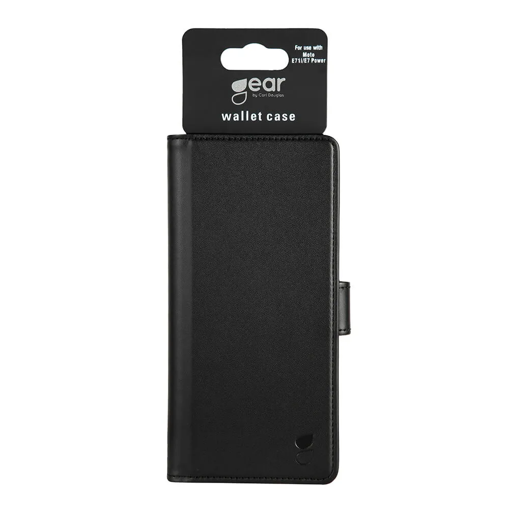 GEAR Wallet, Moto E71i -lompakkokotelo, Musta