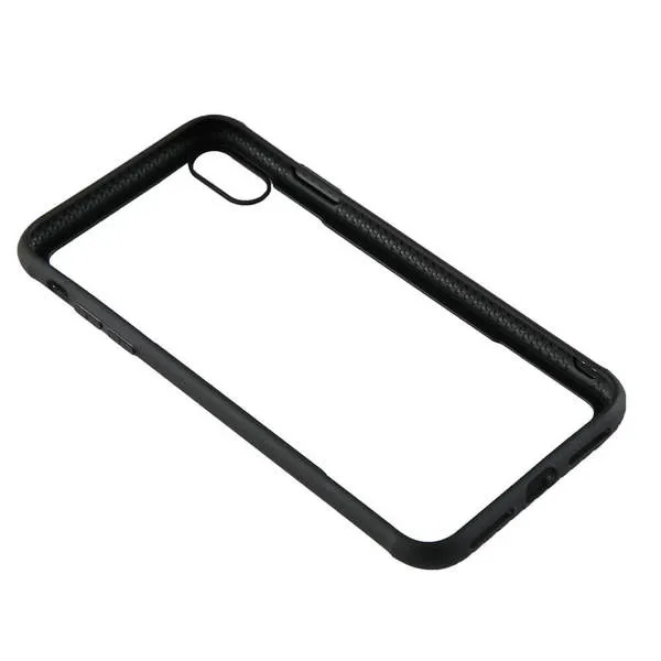 GEAR Tempered Glass Case, iPhone X/XS - fodral, Svart
