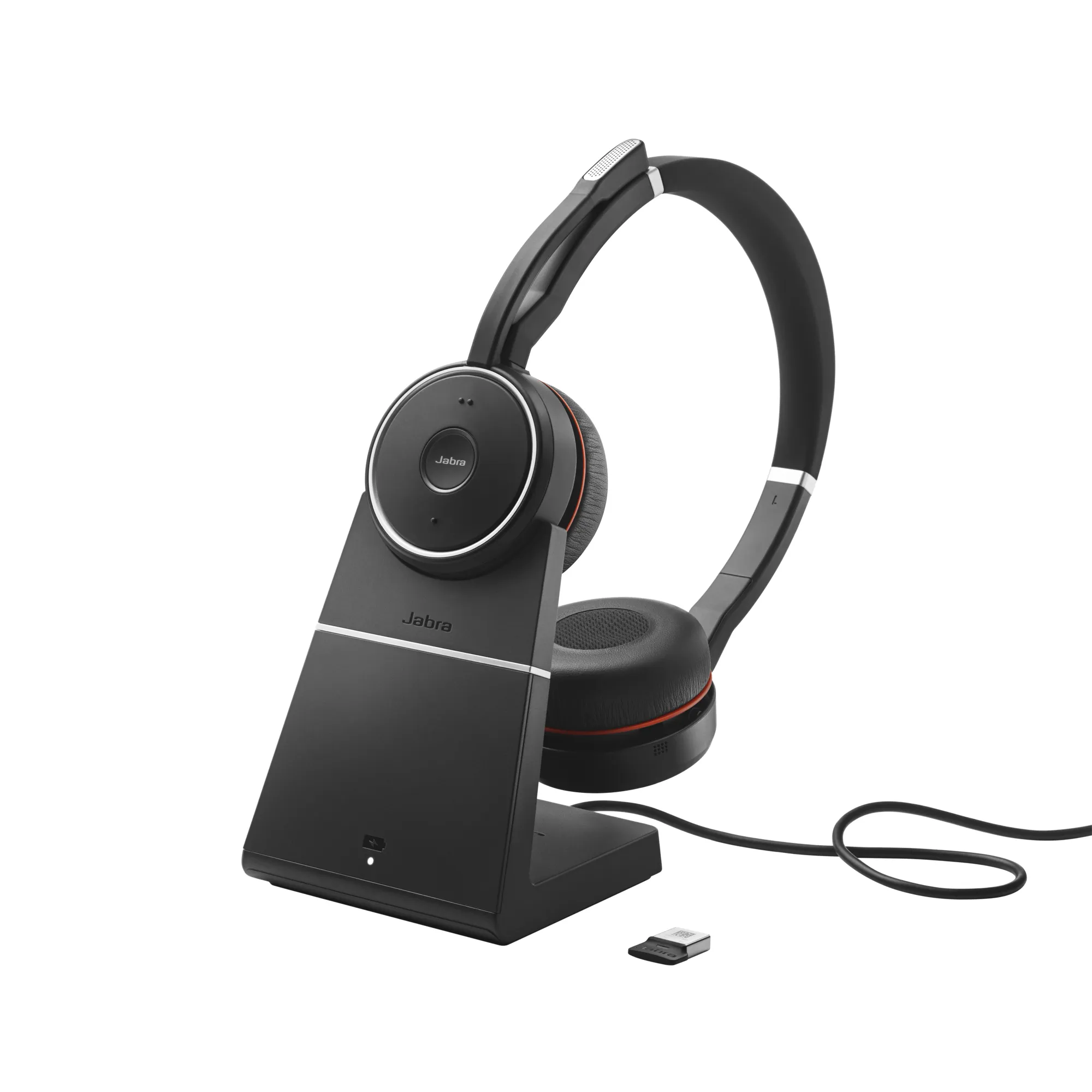 Jabra Evolve 75 L380 UC - tr&aring;dl&ouml;s headset + laddningsst&auml;ll