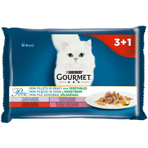 Purina Gourmet Perle Beef, Kissan m&auml;rk&auml;ruoka, Adult, 85 g