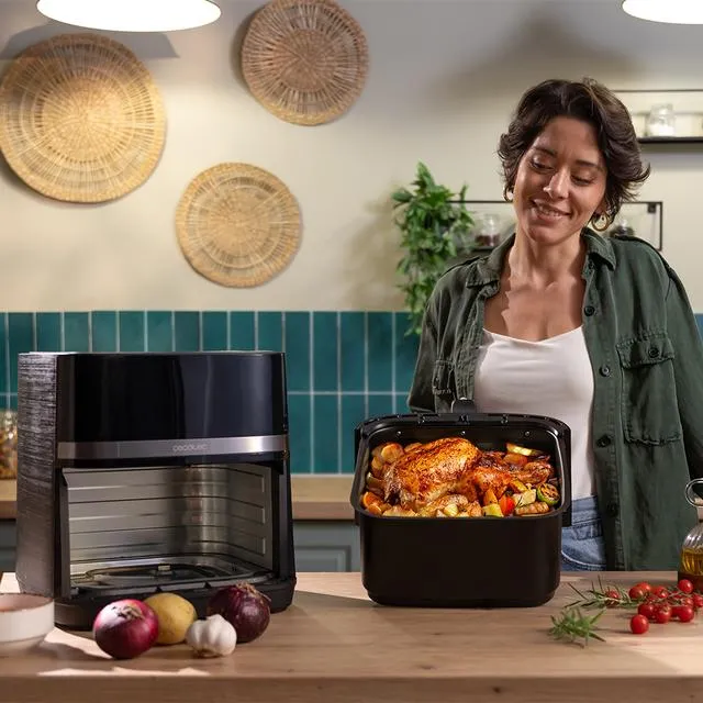 CECOTEC Cecofry &amp; Grill Duoheat 8000 varmluftsfrit&ouml;s, 8 L, 2200 W, Svart