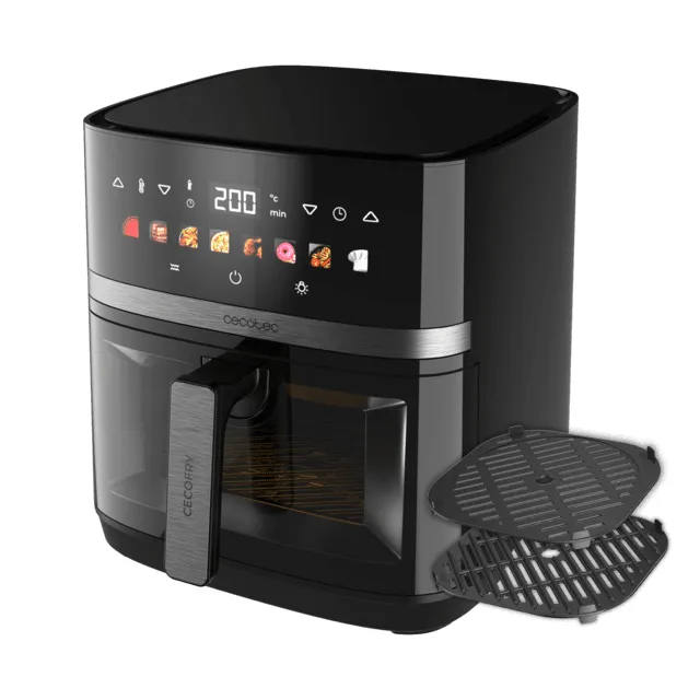 CECOTEC Cecofry & Grill Duoheat 8000 varmluftsfrit&ouml;s, 8 L, 2200 W, Svart
