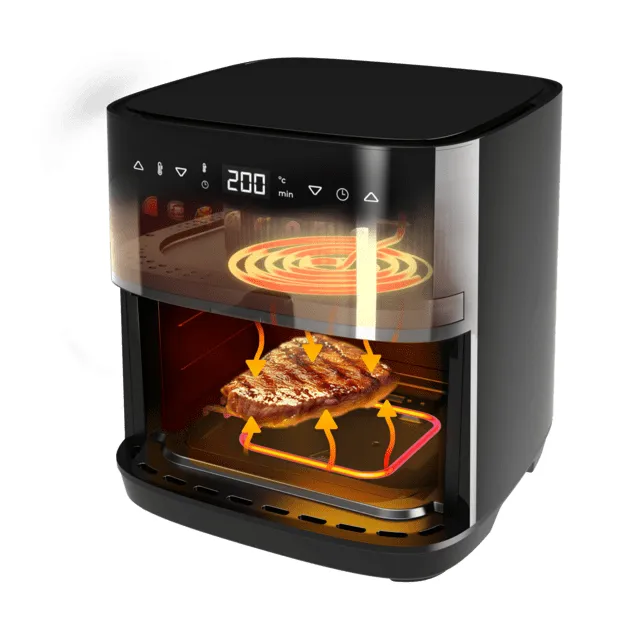 CECOTEC Cecofry & Grill Duoheat 8000 varmluftsfrit&ouml;s, 8 L, 2200 W, Svart