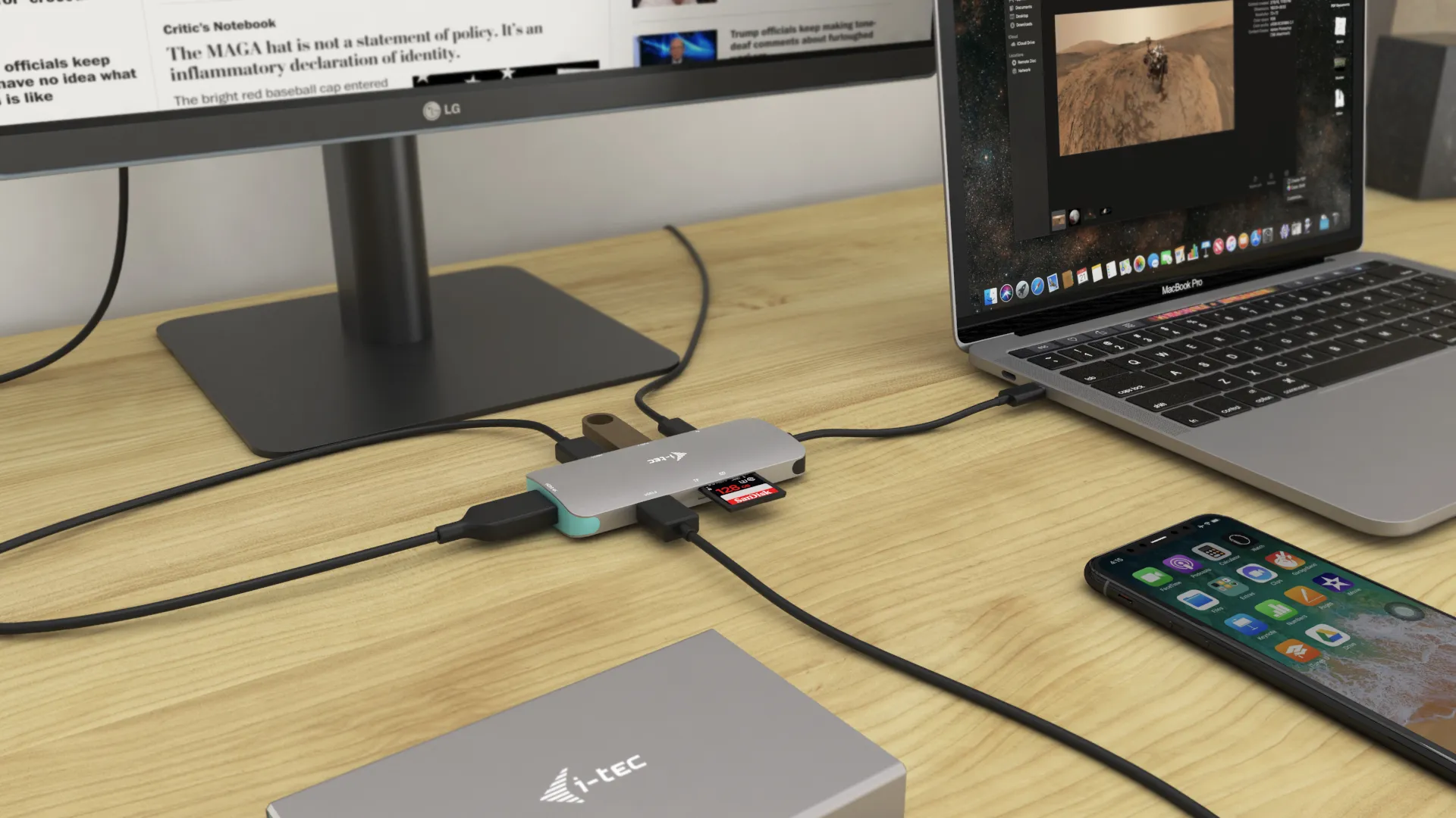 I-Tech USB-C Metal Nano Dock 4K HDMI + Power Delivery 100 W -matkatelakka