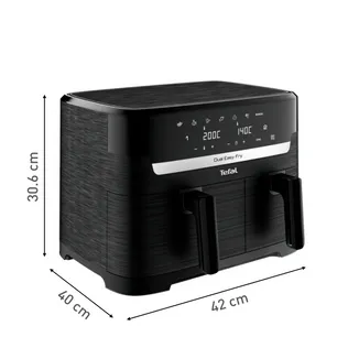 Tefal Dual Easy Fry Essential XXL FY901N, 8.3L, air fryer, Black