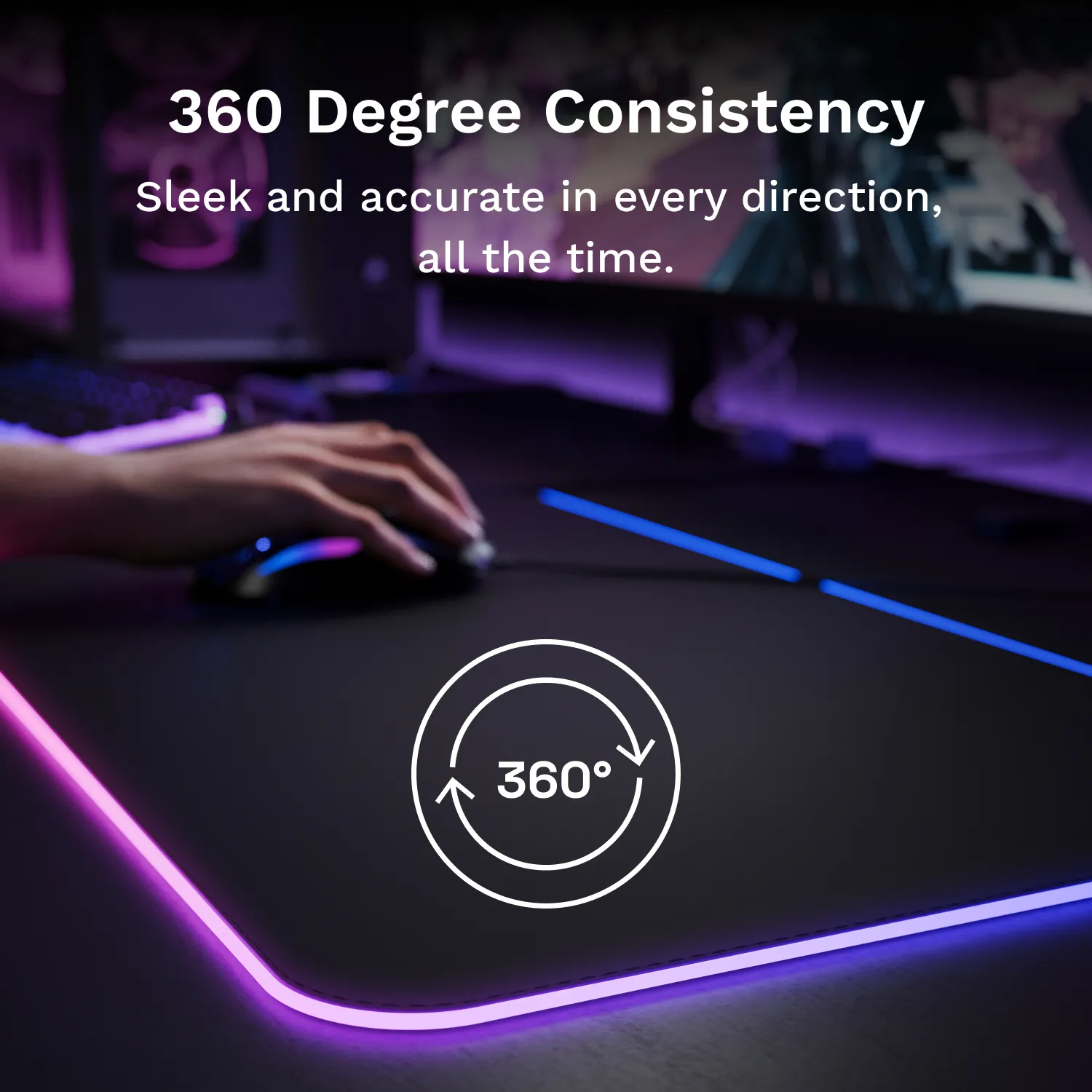 Glorious Pad 2 GLED XXL - gaming mousepad, Black, 91x46cm