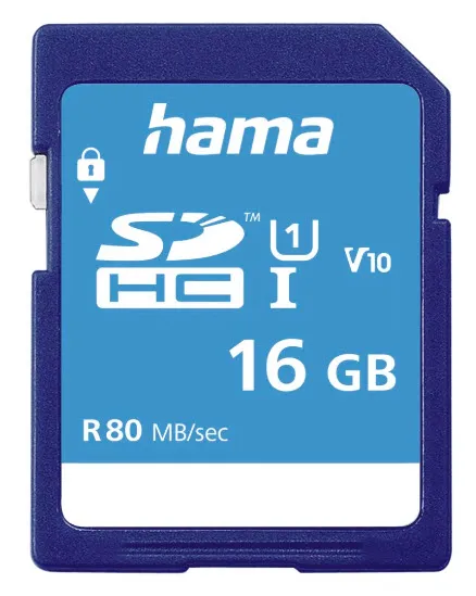 Hama 16 Gt SDHC Class 10 UHS-I U1 V10 -muistikortti
