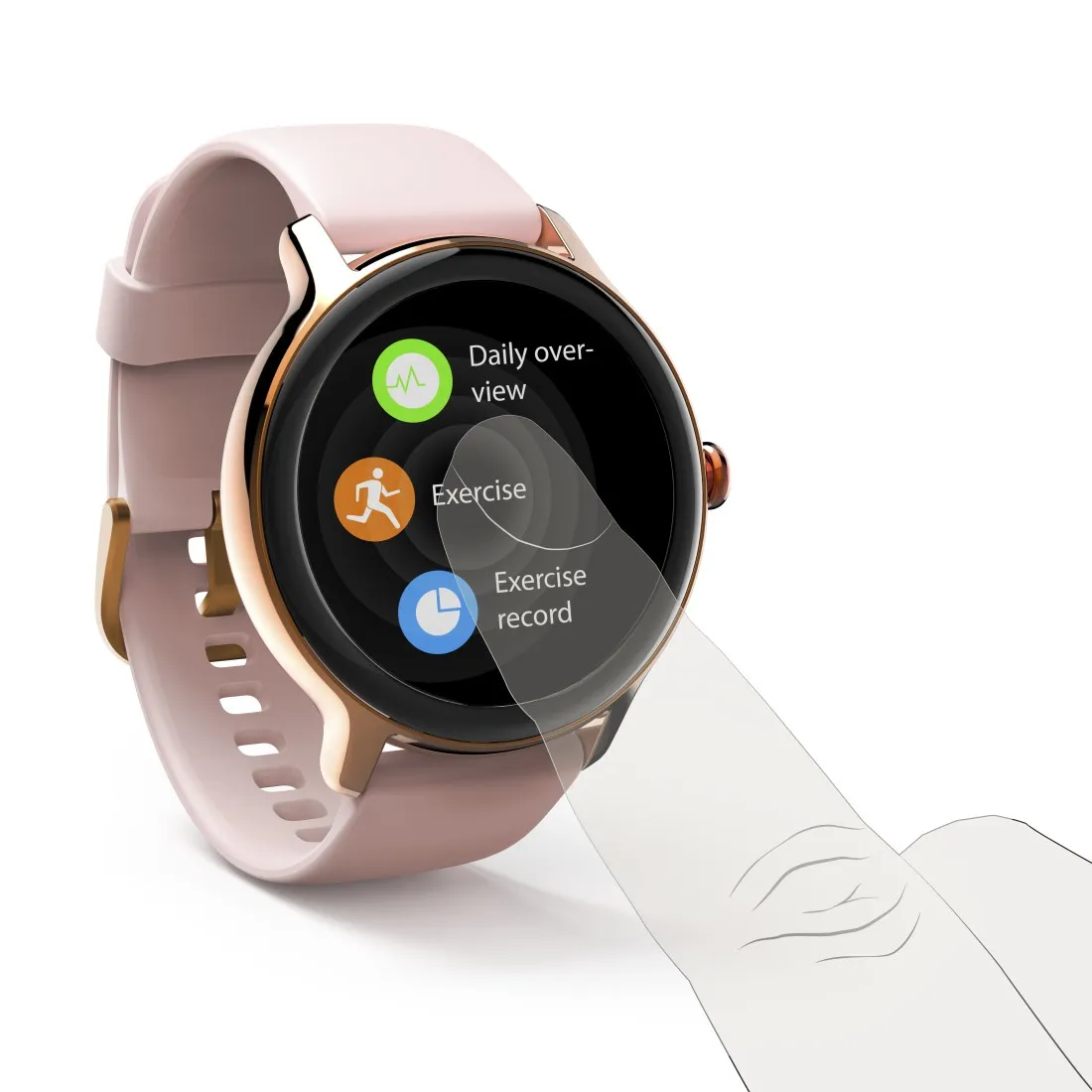 Hama Fit Watch 4910 45mm LCD Smartwatch, Rose Gold