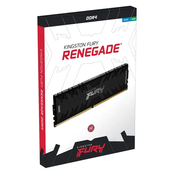 Kingston Fury Renegade 16 GB (2 x 8 GB) DDR4 3200MHz, CL16 - minne, Svart