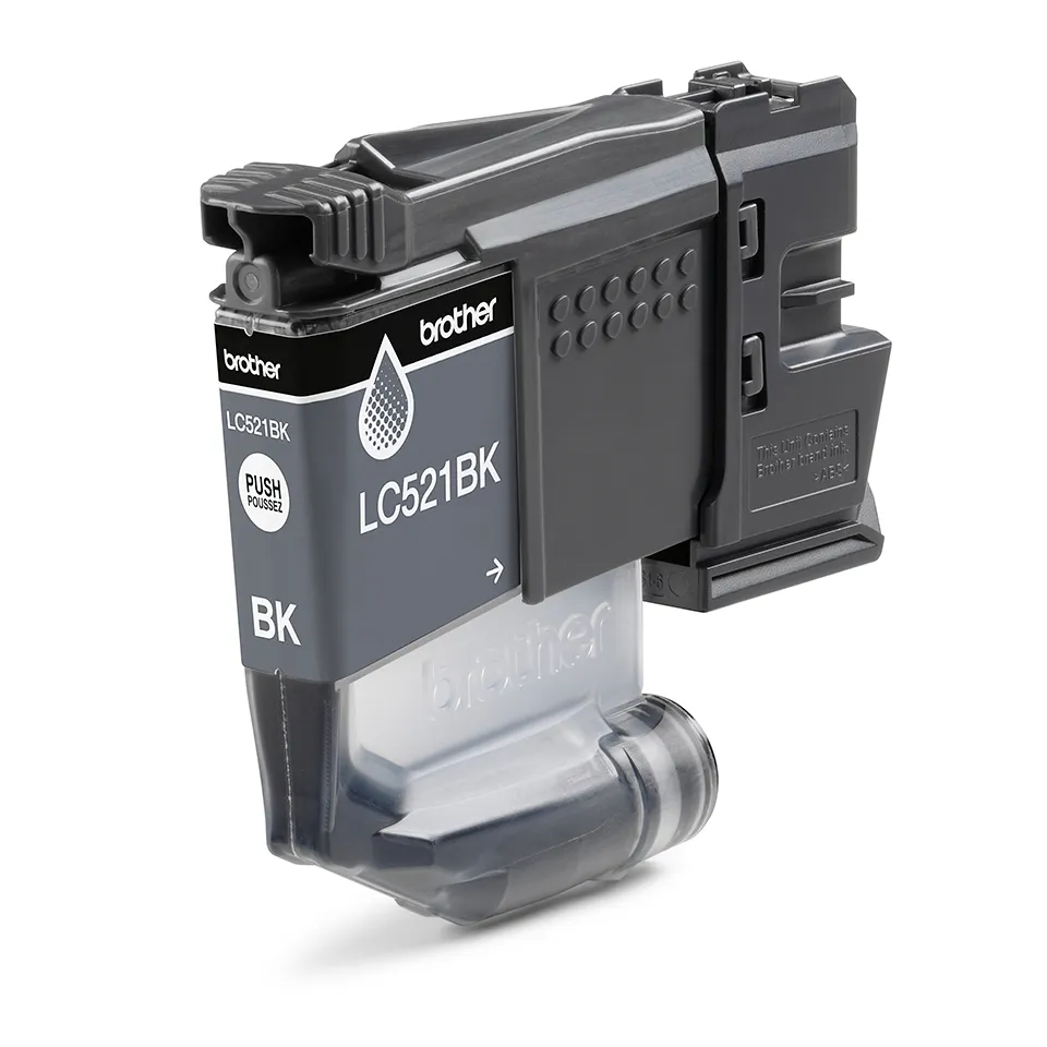 Brother LC521BK Genuine Brother Ink Cartridge - Black -v&auml;rikasetti, musta