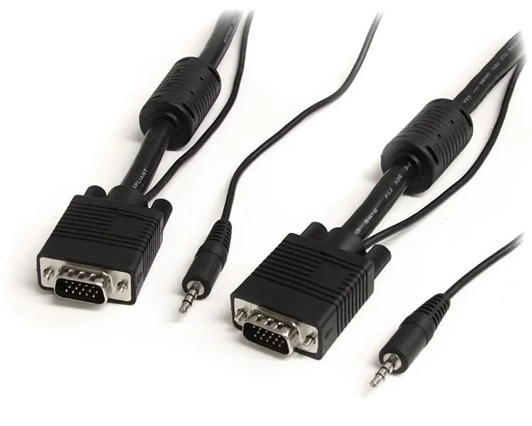 StarTech VGA audio/video adapter cable, 5 m, Black