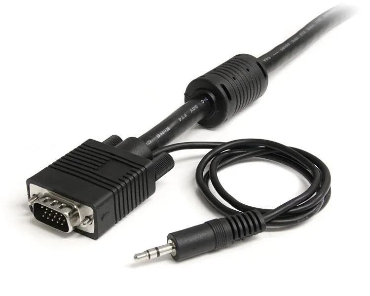 StarTech VGA audio/video adapter cable, 5 m, Black
