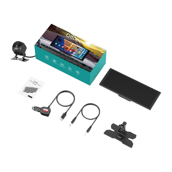 OTTOCAST OTTOAIBOX N95C 11.4" HD Touchscreen Car Monitor with Rear-View Camera, Black