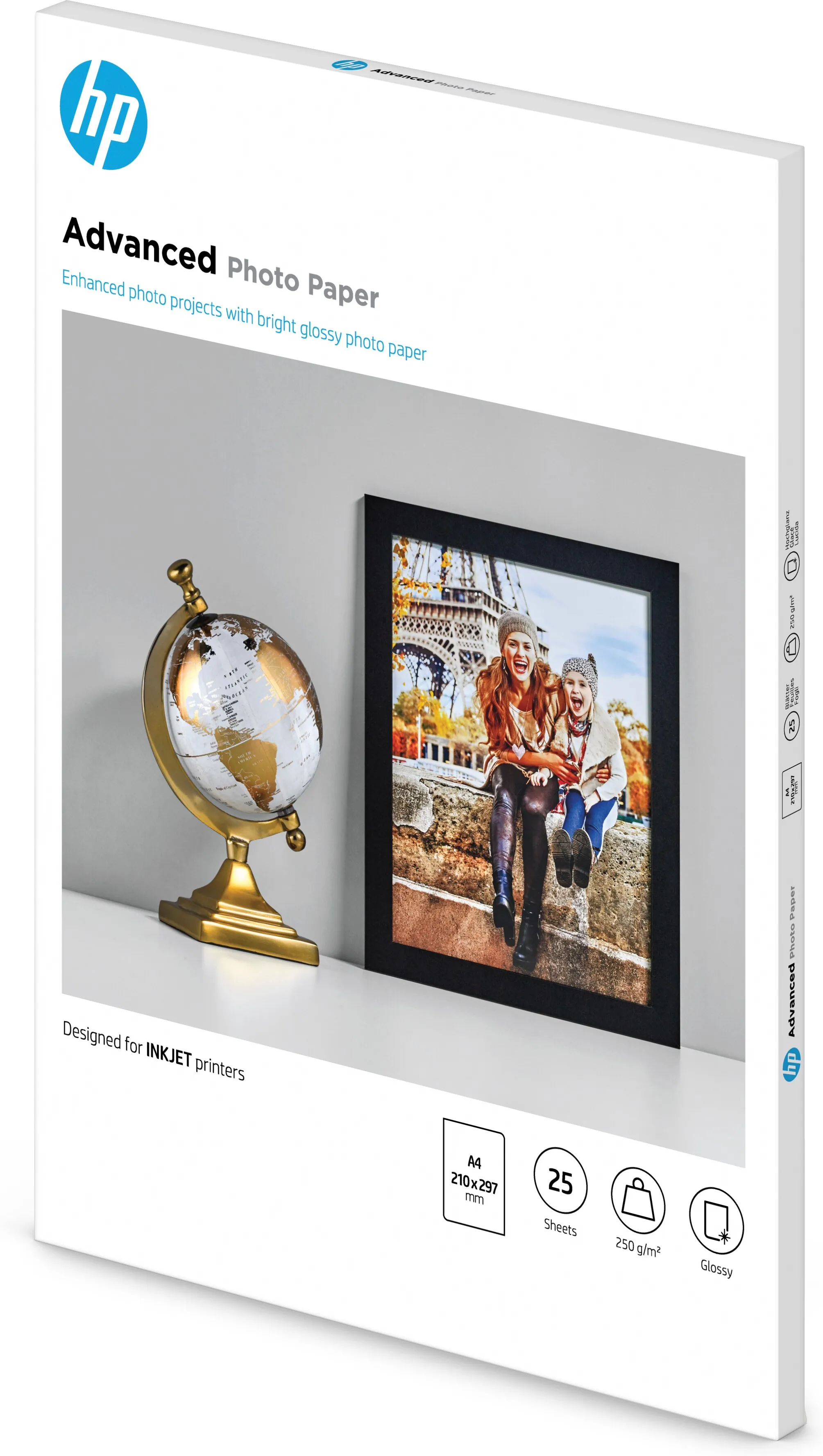 HP Advanced Photo paper glossy A4 25sheet 250g/m2 PS Pro B9180