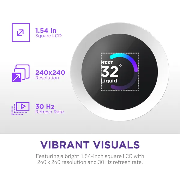 Kraken Plus 360 RGB - v&auml;tskekylare, Vit
