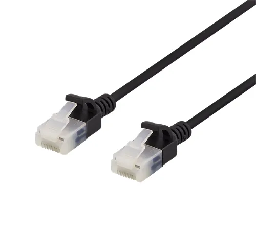 Deltaco Cat6a U/UTP RJ45 2m Network Cable, Black