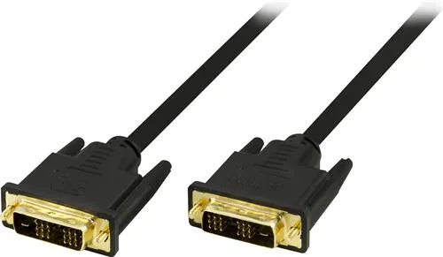 Deltaco DVI-D - DVI-D - cable, Single, 2 m, Black