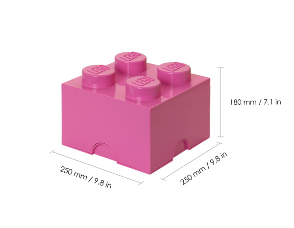 Room Copenhagen LEGO Storage Brick 4 pink - RC40031739