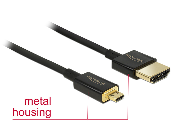 Delock Cable High Speed HDMI with Ethernet - HDMI-A male > HDMI Mini-C