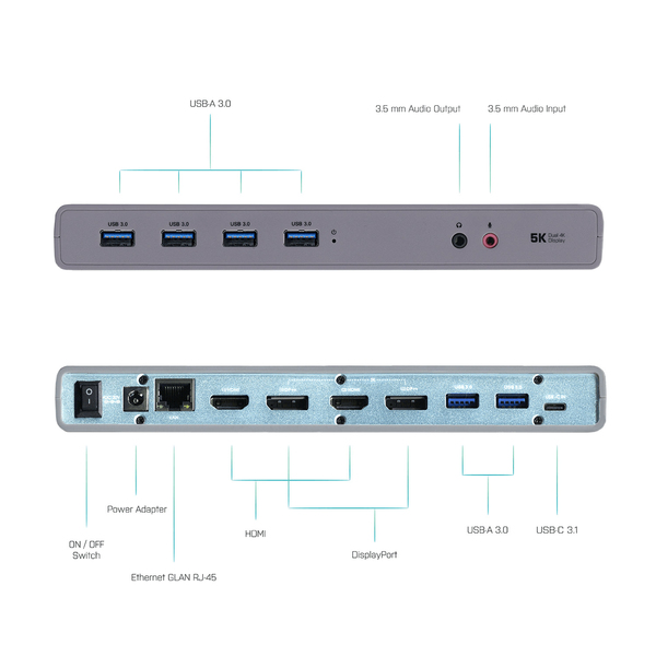 I-TEC USB-C/A DOCKING STATION 4K DUAL DISPLAY DOCKING STATION