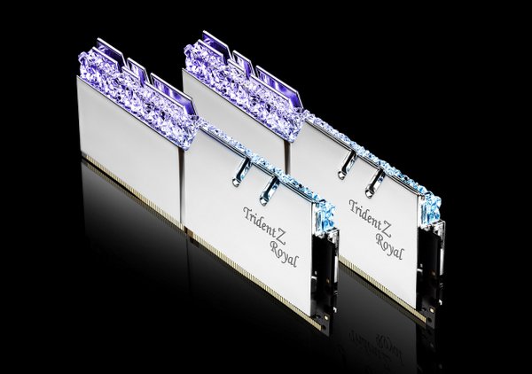 G.SKILL Trident Z Royal RGB 32GB (2 x 16GB) DDR4 3200 MHz, CL16 Memory, Silver (XMP)