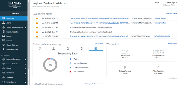 CENTRAL INTERCEPT X ADVANCED FOR SERVER WITH EDR AND MTR STANDARD - 1-9 SERVERS - 24 MOS