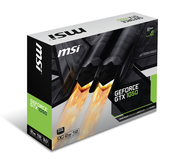 MSI GeForce GTX 1050 OC 2 Gt -n&auml;yt&ouml;nohjain