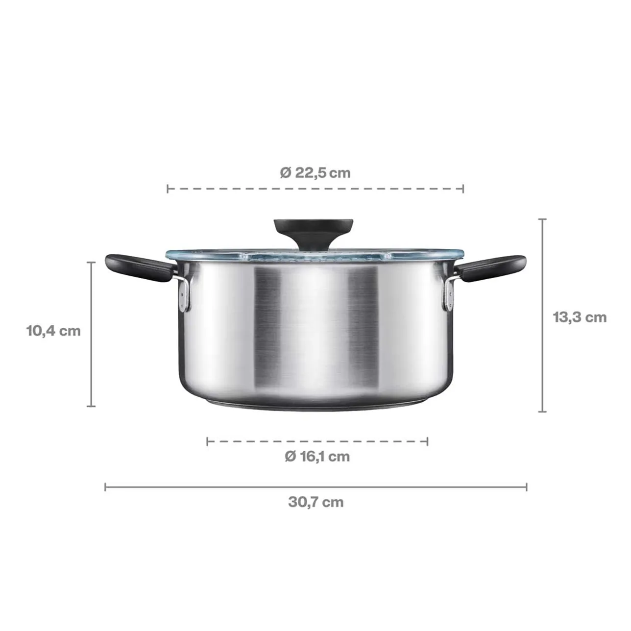 Fiskars Functional Form - gryta med lock, 3 L