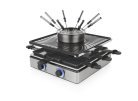 Princess 162670 Raclette ja fondue, 31 x 31 cm, 1800 W, 1,3 L, 8 henkil&ouml;&auml;, Ter&auml;s/Musta