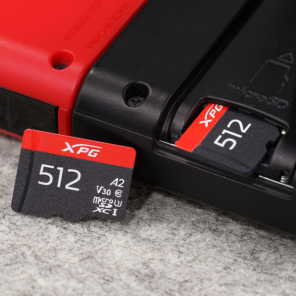 ADATA XPG 512GB MicroSDXC UHS-I U3 R:100MB/sec,W:80MB/sec