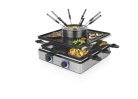 Princess 162670 Raclette ja fondue, 31 x 31 cm, 1800 W, 1,3 L, 8 henkil&ouml;&auml;, Ter&auml;s/Musta