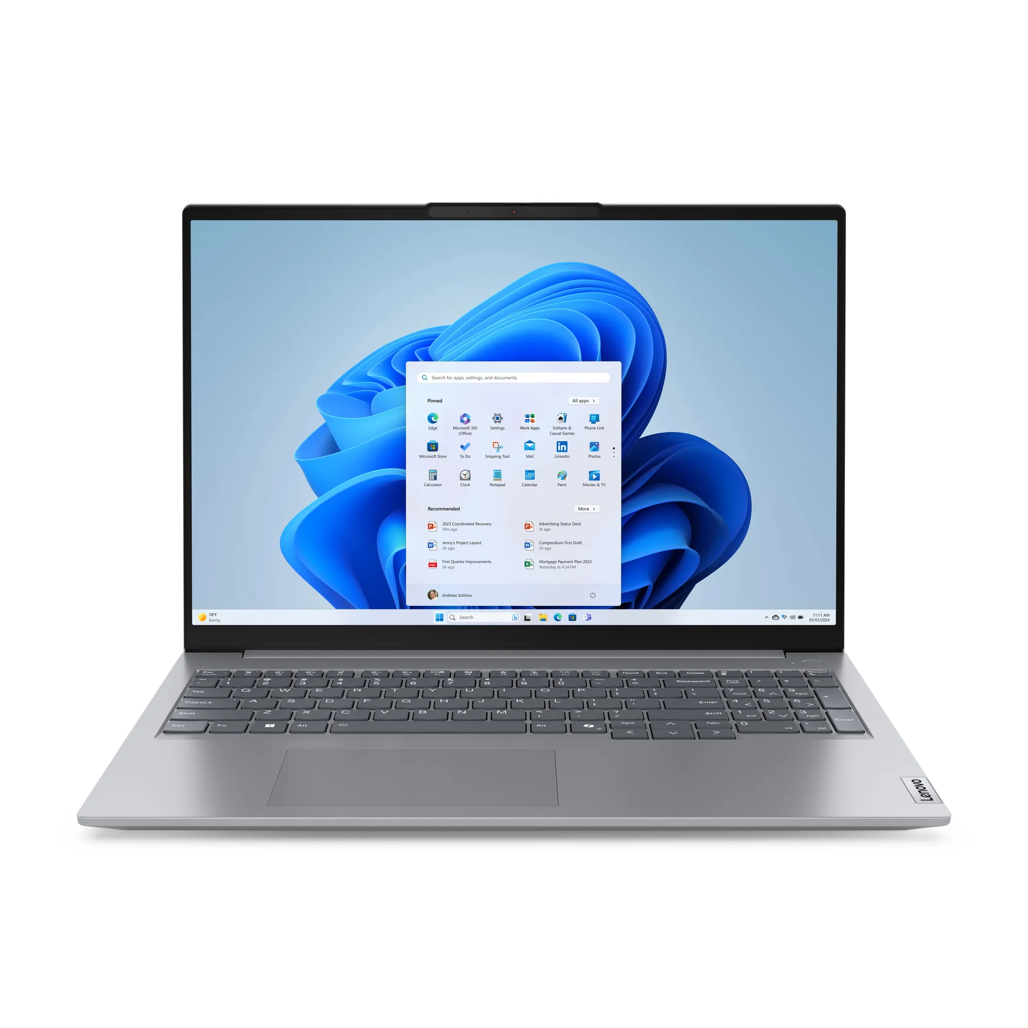 Lenovo ThinkBook 16 G7 16&quot; Intel Ultra 7 155H, 16 Gt, 512 Gt, Win 11 Pro -kannettava, Arctic Grey