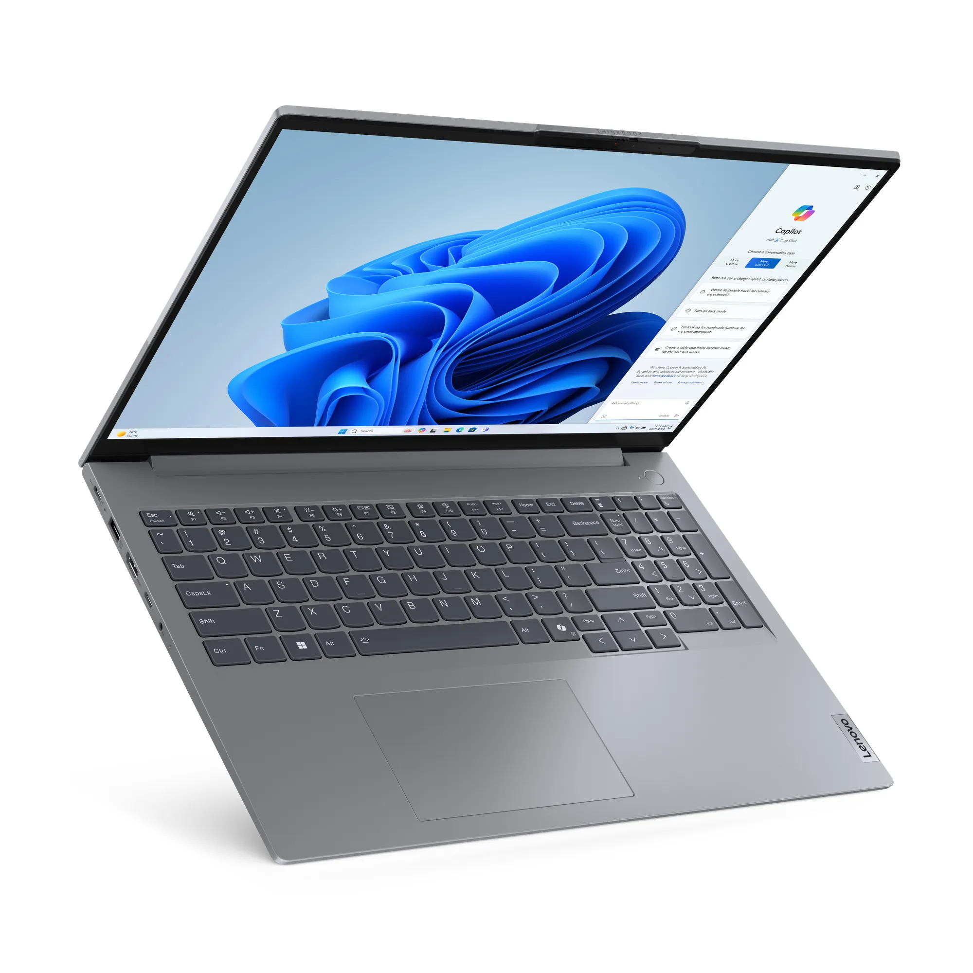 Lenovo ThinkBook 16 G7 16&quot; Intel Ultra 7 155H, 16 Gt, 512 Gt, Win 11 Pro -kannettava, Arctic Grey