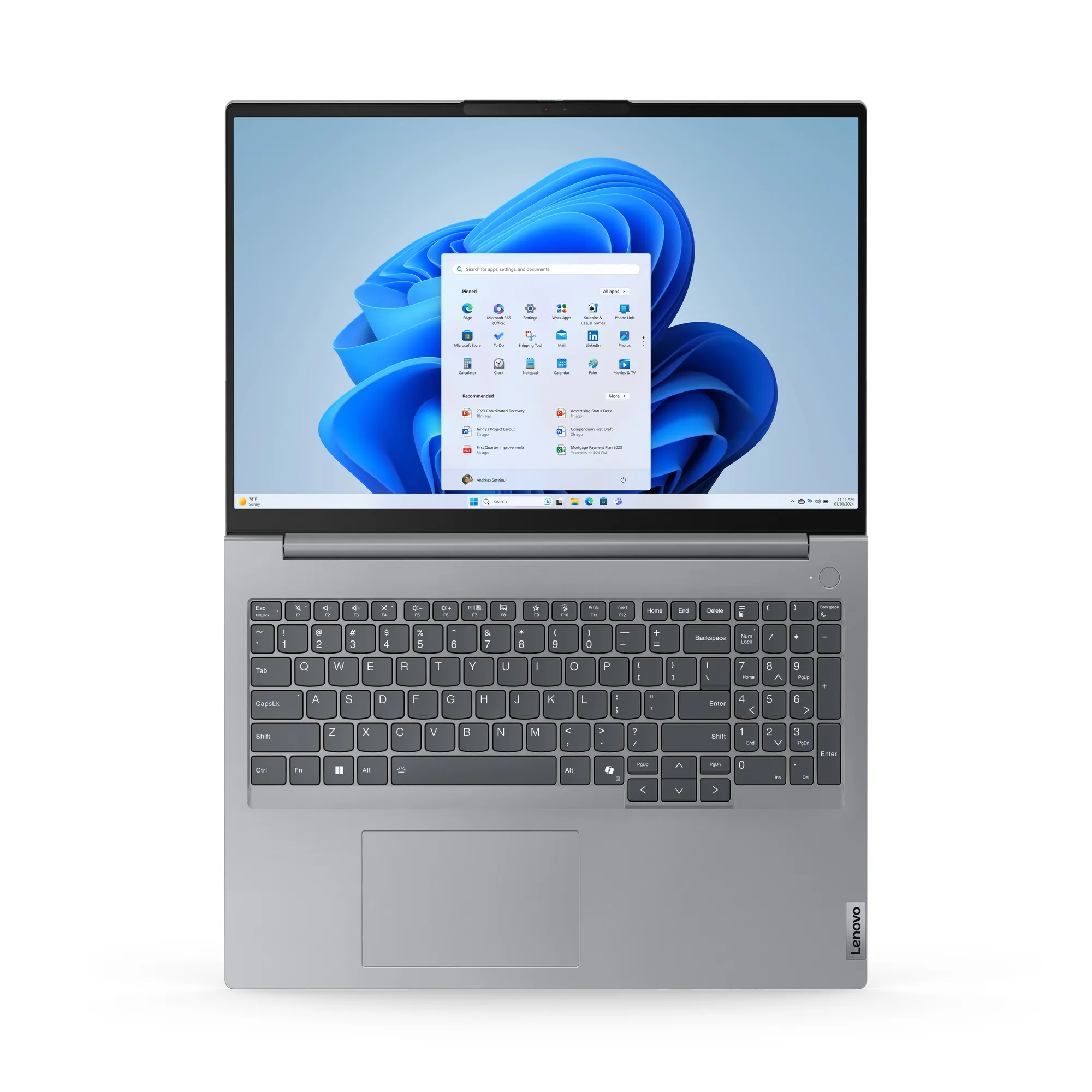 Lenovo ThinkBook 16 G7 16&quot; Intel Ultra 7 155H, 16 Gt, 512 Gt, Win 11 Pro -kannettava, Arctic Grey