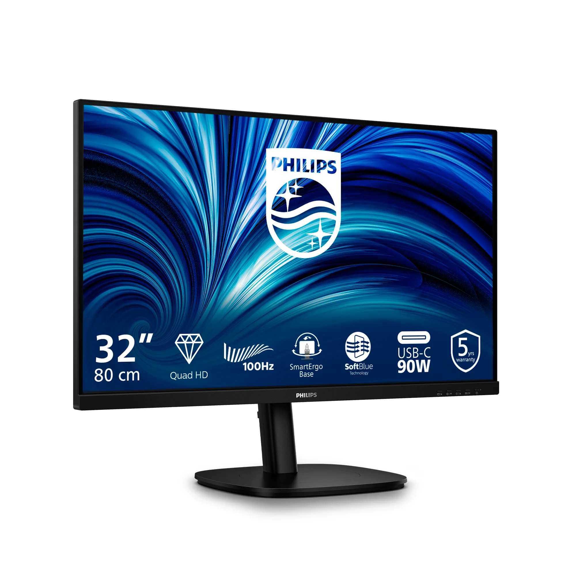 Philips 32B2U3601/00 31.5" QHD, IPS Monitor with USB-C hub, 100Hz