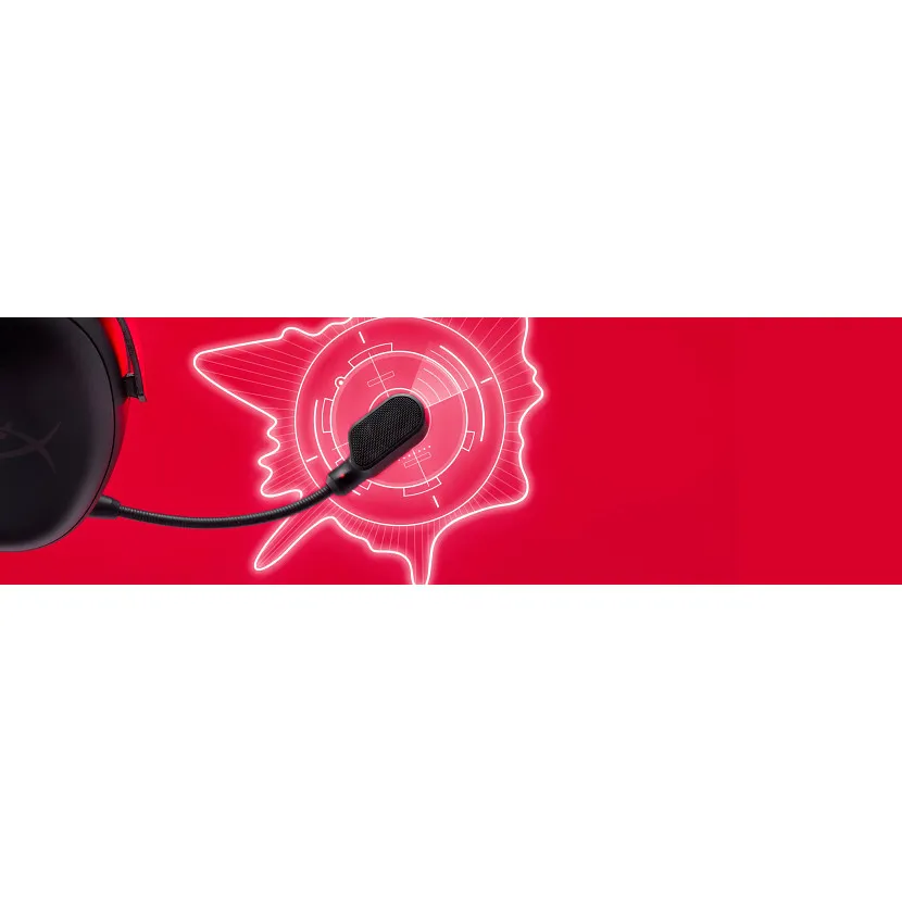 HyperX Cloud III - tr&aring;dl&ouml;s spelh&ouml;rlurar, svart / r&ouml;d