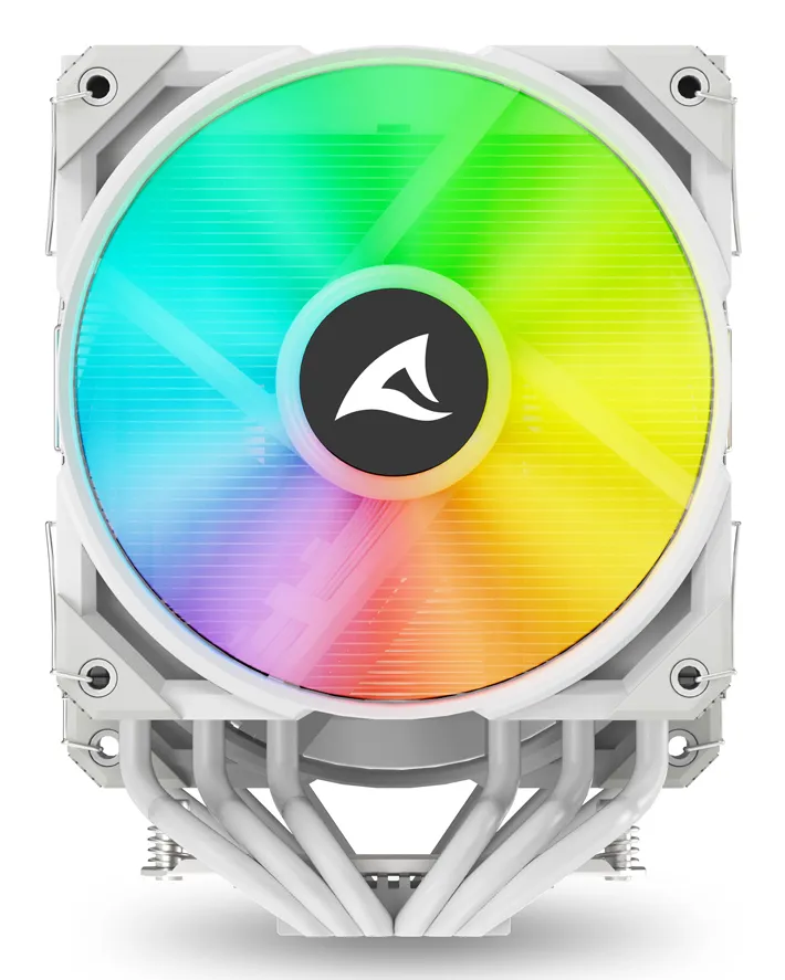 Sharkoon A60, 2x120 mm ARGB -prosessorijäähdytin, valkoinen